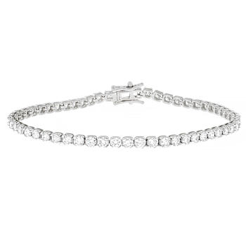 Lab-Grown Diamond Tennis Bracelet In Sterling Silver 5.00ctw
