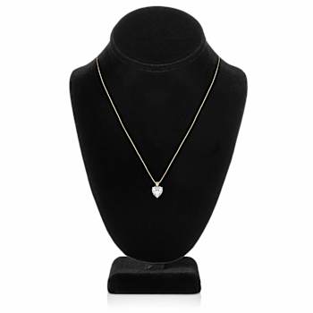 White Cubic Zirconia 14k Yellow Gold Pendant With Chain 2.00ctw