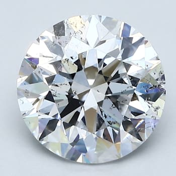 3.03ct White Round Mined Diamond E Color, SI2, GIA Certified