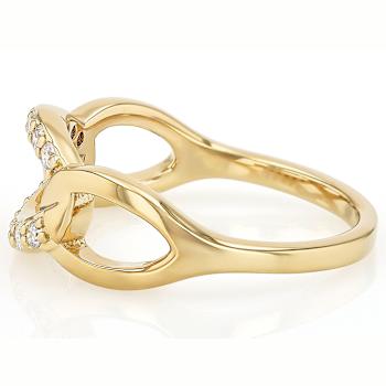 Meaningful Lab-Grown Diamond Crossover Ring 0.25ctw In 14K Gold Over
Sterling Silver