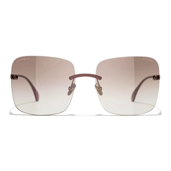 Chanel Brown Square Frame / Brown Lenses Sunglasses