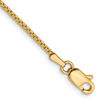 14k Yellow Gold 1.05mm Solid Box Link 30 Inch Chain