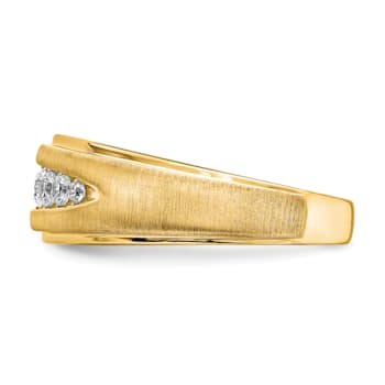 10K Yellow Gold Lab Grown Diamond, SI1/SI2, G H I, Men's Ring