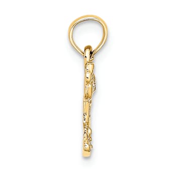 10K Yellow Gold Mini Flamingo Charm