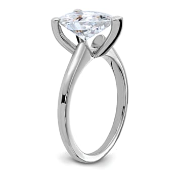 Rhodium Over 14K White Gold 3 1/2 ct. G H I True Light Pear Moissanite
Solitaire Ring