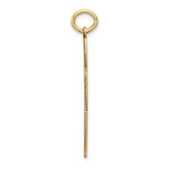 14k Yellow Gold Laser Designed Passion Cross Pendant