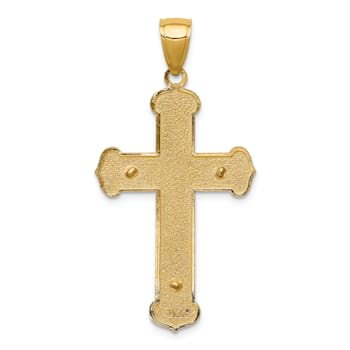 14K Yellow Gold Polished Crucifix Pendant