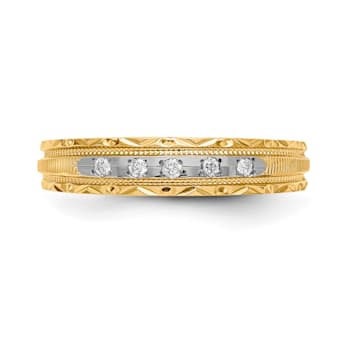 14K Yellow Gold AA Quality Ladies Wedding Band