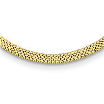 18K Yellow Gold 8mm Mesh 7 inch Bracelet