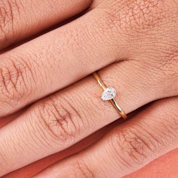 Lab Grown Diamond 10K Rose Gold Solitaire Ring, 0.20ct