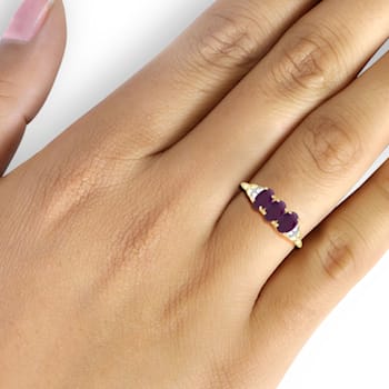 Red Ruby 14K Gold Over Sterling Silver Ring 1.80ctw