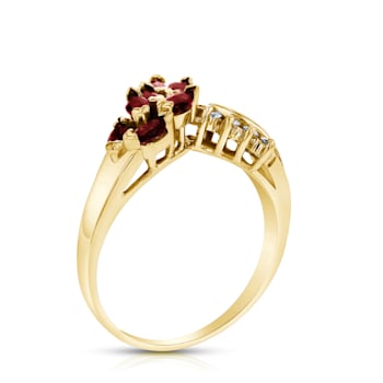 0.59ctw Ruby and Diamond Ring in 14k Yellow Gold