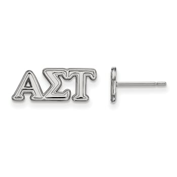 Rhodium Over Sterling Silver LogoArt Extra Small Post Earrings