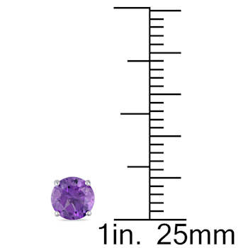 Amethyst 14K White Gold Earrings 0.80ctw