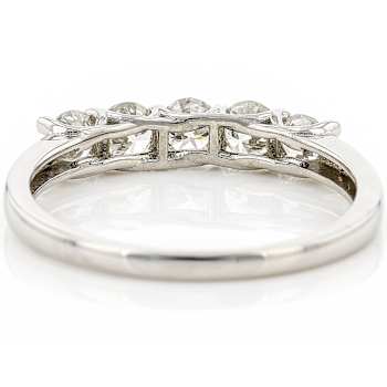 Lab-Grown Diamond Five-Stone Band Ring In 14K White Gold 0.75ctw