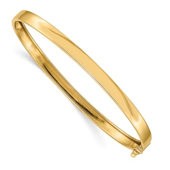14K Yellow Gold Flexible Bangle Bracelet