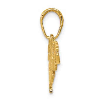 14K Yellow Gold Dragon Pendant