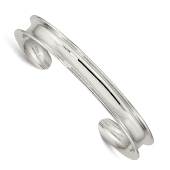Sterling Silver 8.5mm Cuff Bracelet