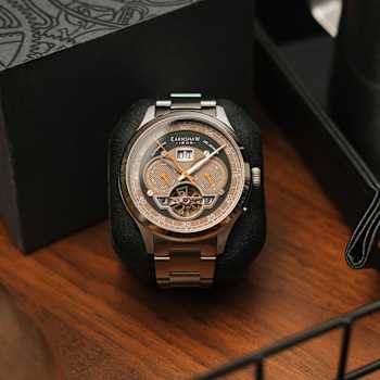 Thomas Earnshaw Baron Grand Date Calendar Open Heart Automatic