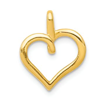 14K Two-tone Gold  Diamond Heart Pendant