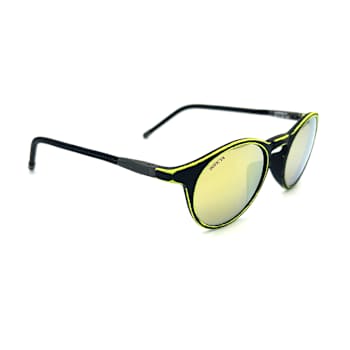 Invicta Black Green Frame with Nylon Arms / Silver Mirrored Lens Sunglasses