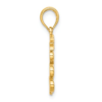 14K Yellow Gold Polished Christmas Tree Pendant