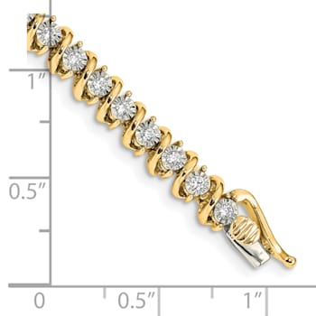 14K Yellow and White Gold Lab Grown Diamond VS/SI GH, Bracelet
