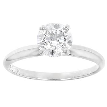 Lab-Grown Diamond Solitaire Ring In 14K White Gold 1.10ct