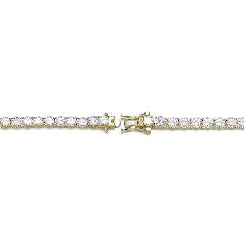 CZ Tennis Bracelet In 14K Gold Over Sterling Silver