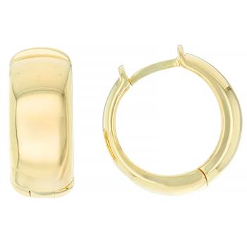 Classic Huggie Hoop Earrings In 18K Gold Over Sterling Silver