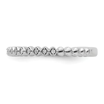 14K White Gold Stackable Expressions Diamond Ring 0.045ctw