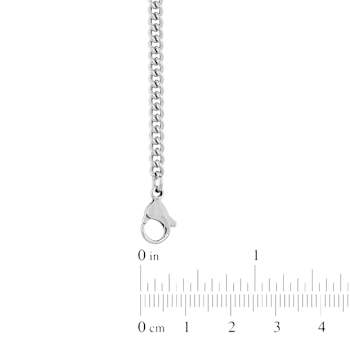 Robert Alton Men's Curb Link Chain Necklace 3.5mm In Stainless Steel 24 Inch