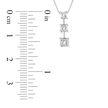 0.25ctw Diamond 3 Stone Pendant 14k White Gold