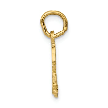 14k Yellow Gold Textured Tiger Pendant