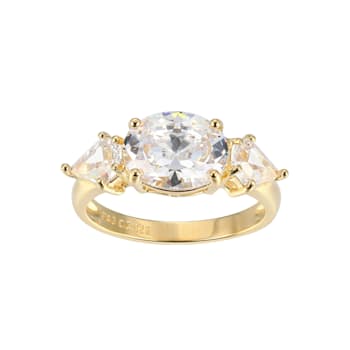 White Cubic Zirconia 18k Yellow Gold Over Sterling Silver April
Birthstone Ring 5.32ctw