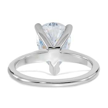 Rhodium Over 14K White Gold 3 1/2 ct. G H I True Light Pear Moissanite
Solitaire Ring