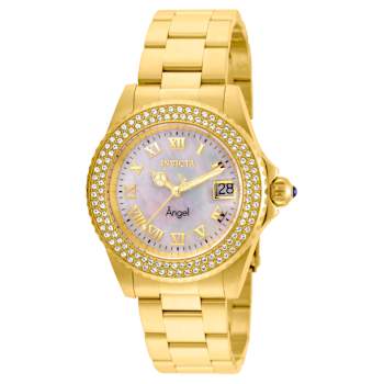 Invicta Angel 40mm White Dial Stainless Steel Band Quartz Watch