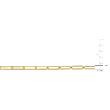 3.3MM Paperclip Chain Necklace in 14K Yellow Gold