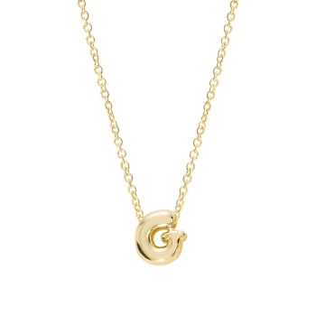 CZ Initial G Tennis Necklace And Pendant Set In 14K Gold Over Brass 4.05ctw
