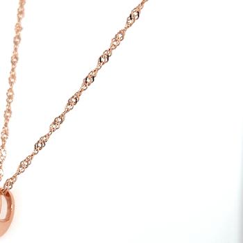 18K Rose Gold Over Sterling Silver 8mm Round Morganite Pendant 1.60ctw