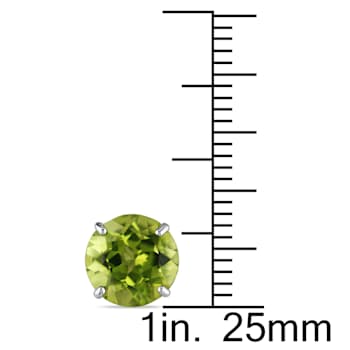 Peridot 14K White Gold Earrings 4.0ctw