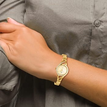 Ladies Charles Hubert Gold-finish Gold Dial Watch