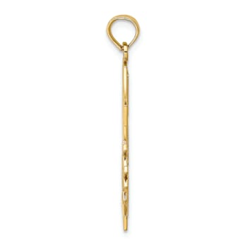 14K Yellow Gold Number 1 DAD Charm