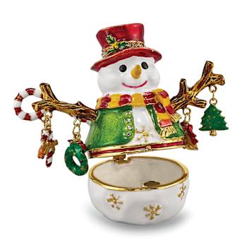 LOGAN Snowman Tree Trinket Box