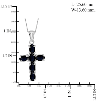 Black Sapphire Rhodium Over Sterling Silver Pendant with Chain 1.68ctw