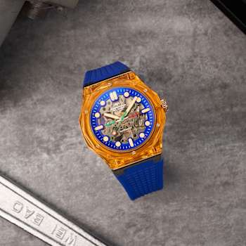 Dominatore Del Mare Ravello Blue Dial Orange Bezel Blue Stainless Steel
Band Automatic Watch