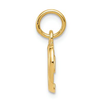 14k Yellow Gold 3D Polished Heart Pendant