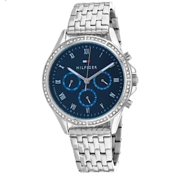 Tommy Hilfiger Women's Ari Blue Dial Stainless Steel Watch