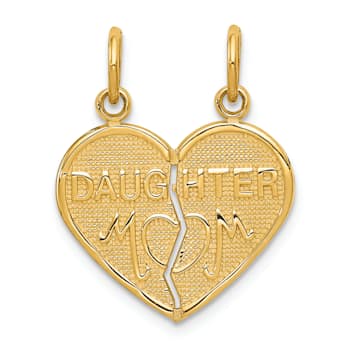 14K Yellow Gold Break-apart MOM-DAUGHTER Charm