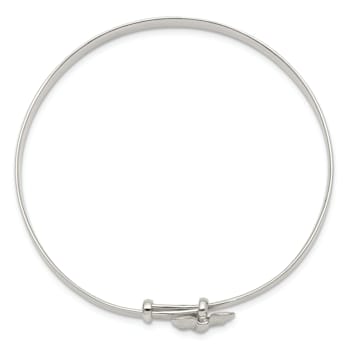 Sterling Silver Butterfly 4mm Adjustable Children's Bangle